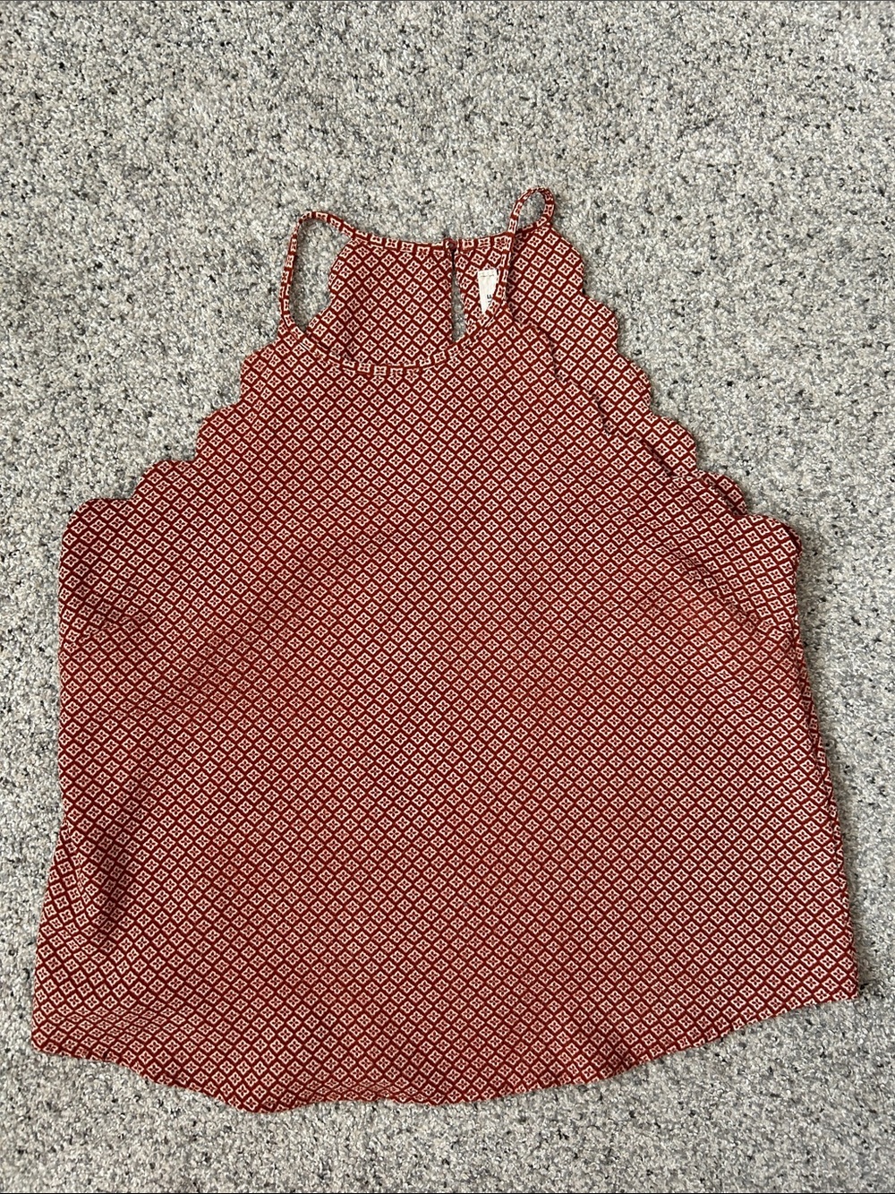 mine Red Geometric Halter Camisole
